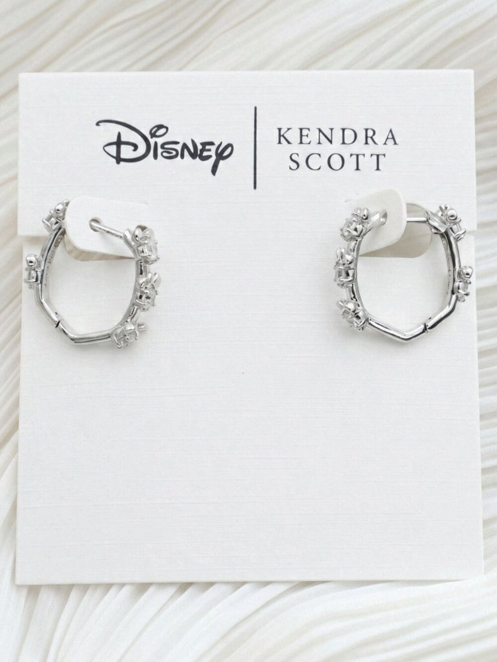 Disney Silver White Cz Earrings by Kendra Scott